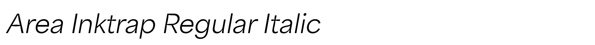 Area Inktrap Regular Italic image
